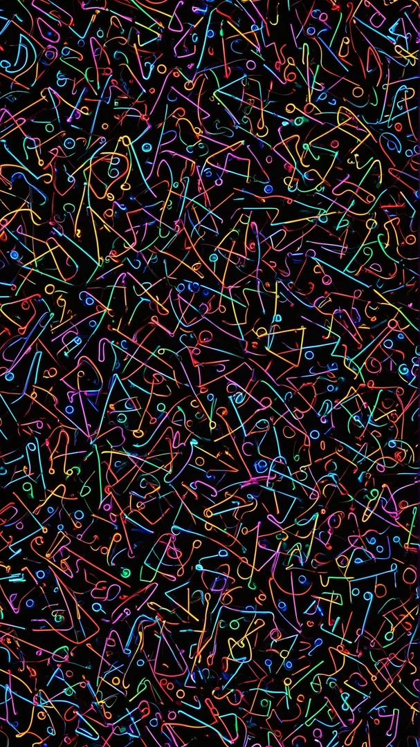 Diseño de líneas fluorescentes en movimiento sobre fondo oscuro