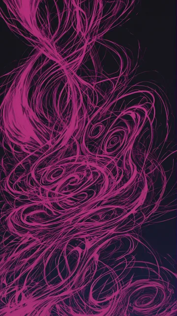 Diseño abstracto compuesto por líneas entrelazadas en color magenta