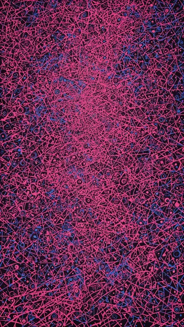Fondo abstracto con líneas y círculos en colores vivos sobre negro